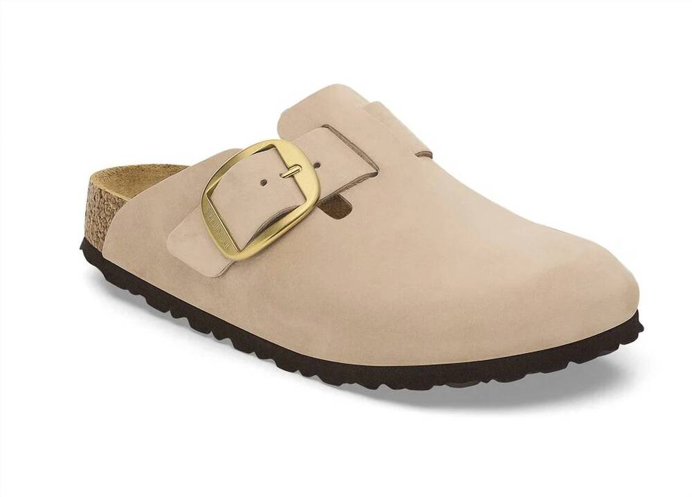 NEW BIRKENSTOCK unisex boston big buckle sandals in sandcastle